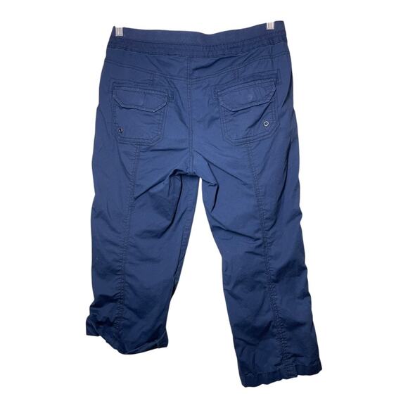 Caffe Marrakech Hiking Pants Travel Utility Capri Navy Blue Sz 6 Roll Up Stretch - Picture 2 of 3